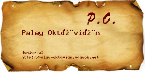 Palay Oktávián névjegykártya